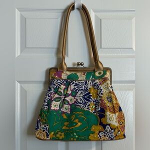 Bueno Colorful Floral Shoulder Bag with small sequins embellishment